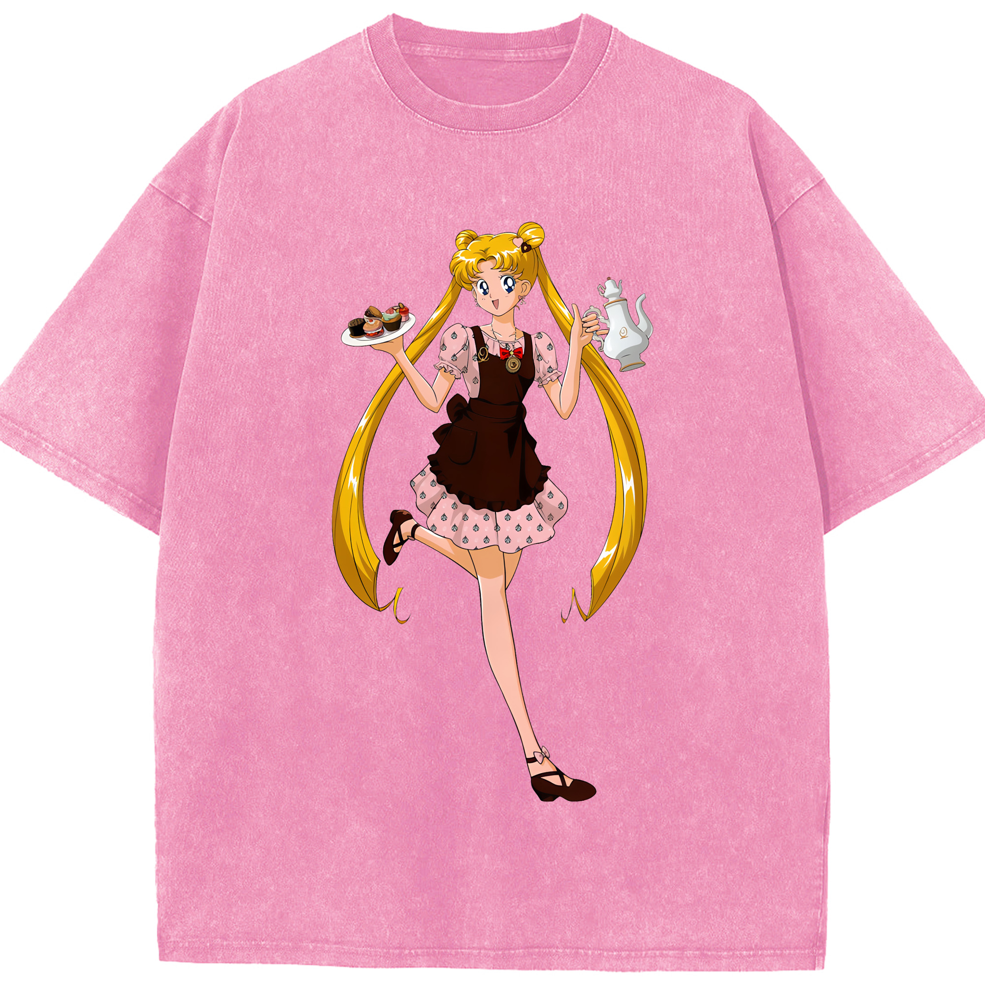 （画像用） 美少女戦士セーラームーン 愛野 美奈子 あいの みなこ Sailor Moon Aino Minako 綿100% ヴィンテージ風 半袖Tシャツ（フロントプリント）
